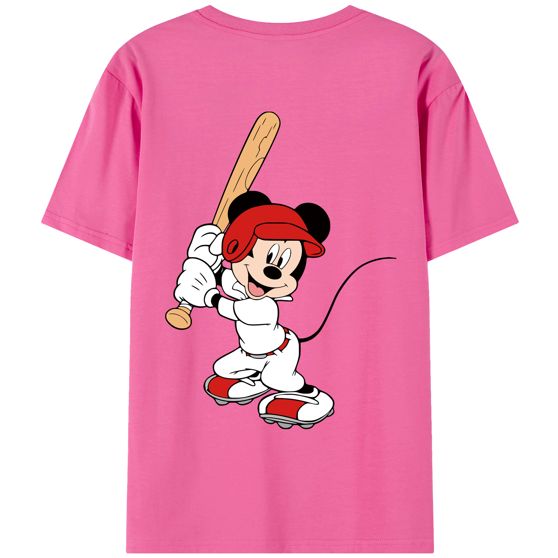 （画像用） ミッキーマウス Mickey Mouse レディース半袖Tシャツ(バックプリント)